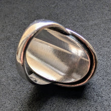 Load image into Gallery viewer, Vintage Ring Georg Jensen 46E Harald Nielsen Hematite Sterling Silver 925 RG 52 S