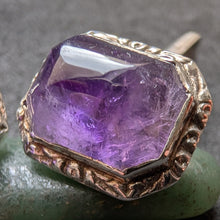 Lade das Bild in den Galerie-Viewer, Art Deco Manschettenknöpfe 800 Silber Amethyst alt antik c. 1920 S