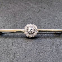 Lade das Bild in den Galerie-Viewer, Art Deco Target Brosche 14k 585 Gold Diamanten 0,51 Ct alt antik c. 1920 S