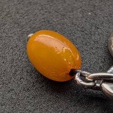 Lade das Bild in den Galerie-Viewer, Jugendstil Anhänger 830 Silber GAH Georg Albert Halling Bernstein antik c 1920 S