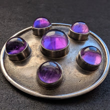 Lade das Bild in den Galerie-Viewer, Vintage Designer Brosche 835 Silber Amethyst Midcentury alt c. 1950 S