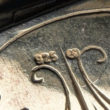 Load image into Gallery viewer, Art Nouveau pendant 935 silver green agate enamel HR old antique c. 1910 S