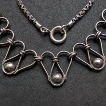 Lade das Bild in den Galerie-Viewer, Vintage Designer Collier 835 Silber Gustav Hauber Midcentury alt c. 1950 S