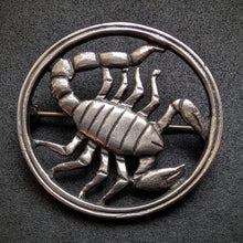 Lade das Bild in den Galerie-Viewer, Vintage Skorpion Brosche Volmer Balmer Denmark Sterling Silber 925