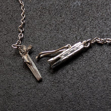 Lade das Bild in den Galerie-Viewer, Art Deco Herz Collier 18k 750 Gold Platin Diamant Kette alt c. 1920 S