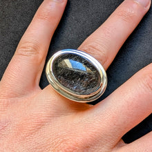 Lade das Bild in den Galerie-Viewer, Designer Ring Rutilquarz Sterling Silber 925 Silberschmiedearbeit 36,7 g RG 58 S