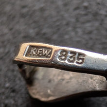 Load image into Gallery viewer, Art Nouveau pendant 935 silver green agate enamel HR old antique c. 1910 S