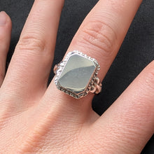 Lade das Bild in den Galerie-Viewer, Jugendstil Monogramm Ring 835 Silber freie Platte zum Gravieren Initialen RG 62