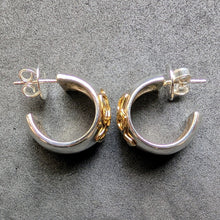 Lade das Bild in den Galerie-Viewer, Moderne Designer Ohrringe Sterling Silber 925 14k 585 Gold Elemente S