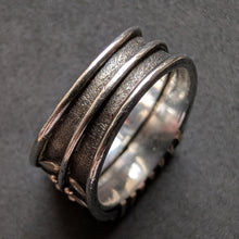 Lade das Bild in den Galerie-Viewer, Jugendstil Ring Silber 585 Gold Heliotrop Handarbeit XL antik c. 1920 RG 63 S