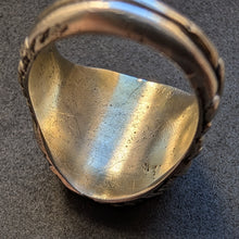 Lade das Bild in den Galerie-Viewer, Jugendstil Monogramm Ring Silber MH HM YW WY massiv 33,3 g antik 1920 RG 67/68 S