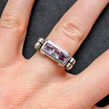 Load image into Gallery viewer, Art Deco Ring 935 Silber Amethyst alt antik c. 1920 RG 54/55 S