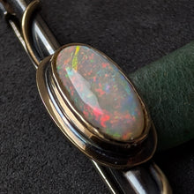 Load image into Gallery viewer, Vintage Designer Stab Brosche Silber 14k 585 Gold Opal Silberschmiedearbeit S