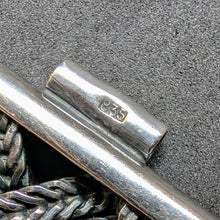 Lade das Bild in den Galerie-Viewer, Vintage Flecht Armband 835 Silber Gustav Hauber Mid Century CZ Gold c. 1950s S