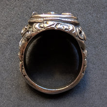 Lade das Bild in den Galerie-Viewer, Jugendstil Monogramm Ring Silber MH HM YW WY massiv 33,3 g antik 1920 RG 67/68 S