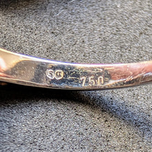 Lade das Bild in den Galerie-Viewer, Art Deco Ring 750 Gold Wien blauer Saphir 1 Ct Diamanten 0,80 Ct RG 52/53 S