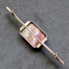 Lade das Bild in den Galerie-Viewer, Art Deco Brosche 935 Silber Achat rot weiß alt antik c. 1920 S