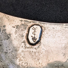 Load image into Gallery viewer, Vintage Navajo Designer Necklace Silver Turquoise XL Silversmith Work S