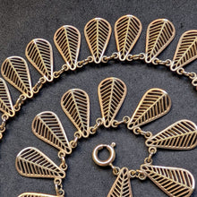 Load image into Gallery viewer, Art Deco Designer Collier Kette 835 Silber vergoldet Silberschmiedearbeit S