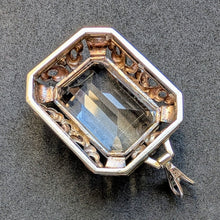 Lade das Bild in den Galerie-Viewer, Jugendstil Anhänger 835 Silber Bergkristall Silberschmiedearbeit antik c. 1920 S