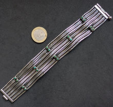 Lade das Bild in den Galerie-Viewer, Vintage Gustav Hauber Midcentury Armband 835 Silber Türkis alt c. 1950 S