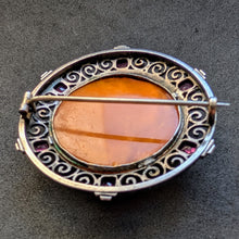 Lade das Bild in den Galerie-Viewer, Jugendstil Art Deco Brosche 800 Silber Butterscotch Bernstein antik c. 1920 S
