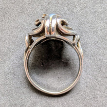 Lade das Bild in den Galerie-Viewer, Vintage Designer Ring 925 Silber Abalone RG 56 S