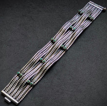 Lade das Bild in den Galerie-Viewer, Vintage Gustav Hauber Midcentury Armband 835 Silber Türkis alt c. 1950 S