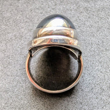 Load image into Gallery viewer, Vintage Ring Georg Jensen 46E Harald Nielsen Hematite Sterling Silver 925 RG 52 S