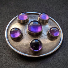 Lade das Bild in den Galerie-Viewer, Vintage Designer Brosche 835 Silber Amethyst Midcentury alt c. 1950 S