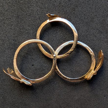 Load image into Gallery viewer, Claddagh Ring 18k 750 Gold beweglich Herz Liebe Freundschaft alt c 1920 RG 49/50