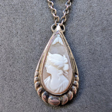 Lade das Bild in den Galerie-Viewer, Jugendstil Collier Türkis Gemme 800 Silber mit Kette alt antik c. 1900