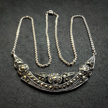 Load image into Gallery viewer, Art Deco Collier Kette 800 Silber Markasit alt c. 1920
