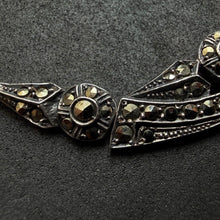 Load image into Gallery viewer, Art Deco Collier Kette 800 Silber Markasit alt c. 1920
