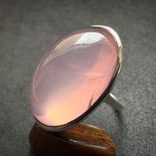 Load image into Gallery viewer, Jugendstil Art Deco Ring 935 Silber Rosenquarz rosa alt antik c. 1920 RG 56
