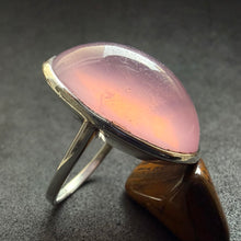 Load image into Gallery viewer, Jugendstil Art Deco Ring 935 Silber Rosenquarz rosa alt antik c. 1920 RG 56
