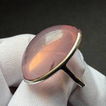 Load image into Gallery viewer, Jugendstil Art Deco Ring 935 Silber Rosenquarz rosa alt antik c. 1920 RG 56
