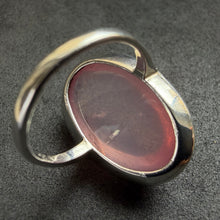 Load image into Gallery viewer, Jugendstil Art Deco Ring 935 Silber Rosenquarz rosa alt antik c. 1920 RG 56
