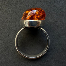 Load image into Gallery viewer, Vintage Ring Bernstein Sterling Silber 925 RG 57/58
