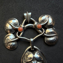Load image into Gallery viewer, Jugendstil Anhänger Kay Bojesen KBS Skonvirke 826 Silber Bernstein Koralle antik c. 1913
