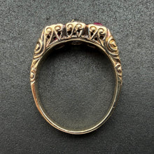 Load image into Gallery viewer, Antiker Ring 14k 585 Gold Altschliff Diamant Rubin alt c. 1900 RG 57
