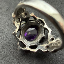 Load image into Gallery viewer, Vintage Tracht Ring 835 Silber Amethyst BAS RG 54

