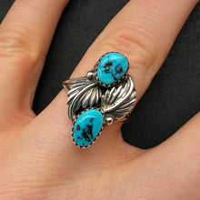 Load image into Gallery viewer, Vintage Navajo Ring Sterling Silber 925 Türkis RG 55/56
