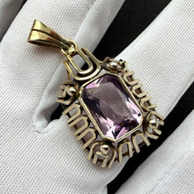 Load image into Gallery viewer, Art Deco Anhänger 935 Silber vergoldet Amethyst alt antik c. 1920
