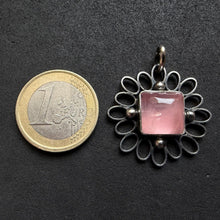 Load image into Gallery viewer, Vintage Modernismus Anhänger Sterling Silber 925 Adolf Regelmann Rosenquarz
