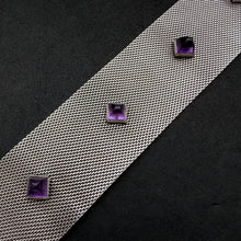 Load image into Gallery viewer, Vintage Gustav Hauber Midcentury Armband 835 Silber Amethyst Handarbeit alt c. 1950
