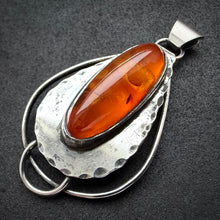 Load image into Gallery viewer, Vintage Anhänger Sterling Silber 925 Adolf Regelmann Bernstein
