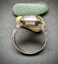 Lade das Bild in den Galerie-Viewer, Jugendstil Ring Silber 835 Karneol alt antik
