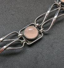 Load image into Gallery viewer, Old designer bracelet 835 silver rose quartz
