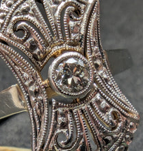 Lade das Bild in den Galerie-Viewer, Antiker Art Deco Ring 14k 585 Gold Diamant alt ca. 1920 RG 53
